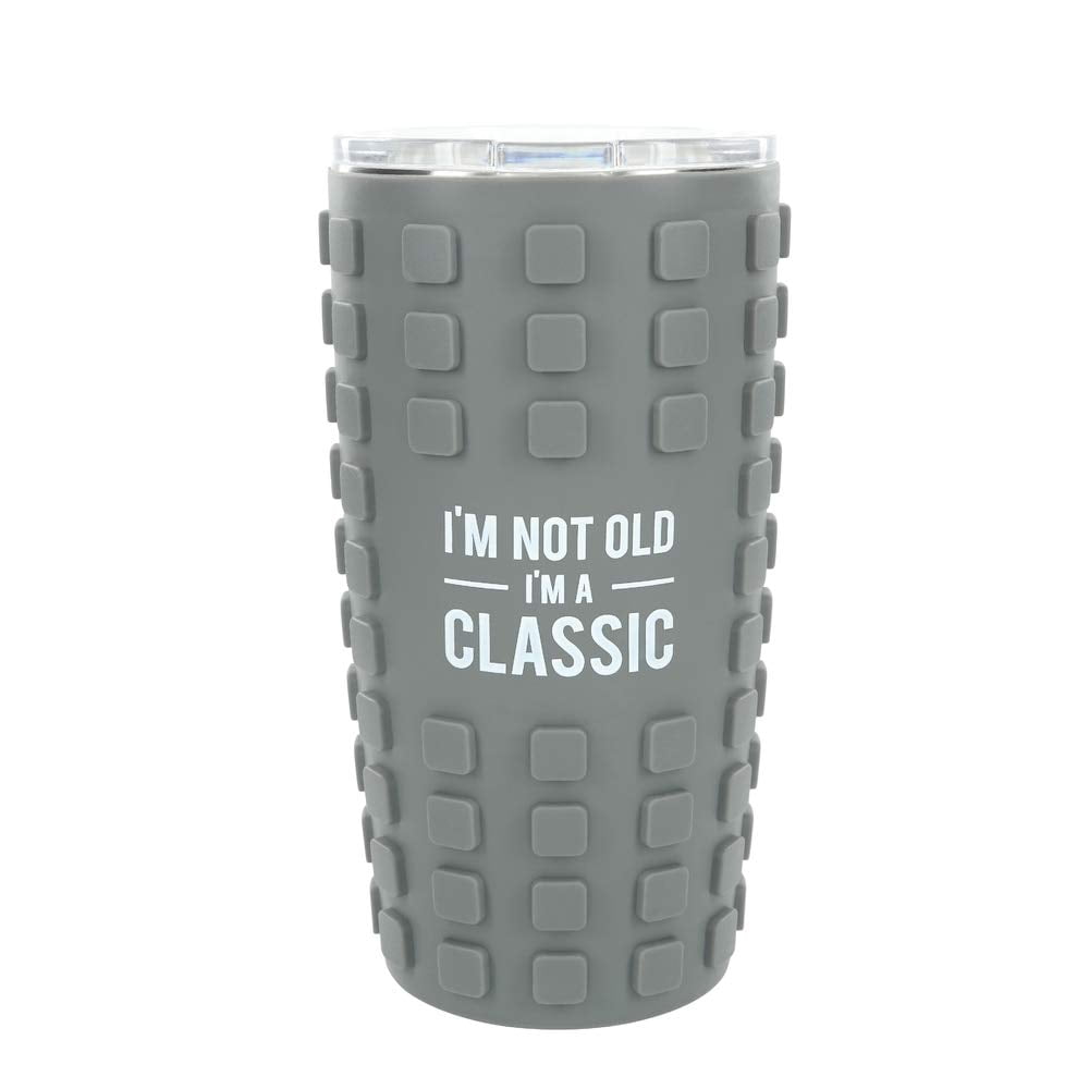 20oz 'The Man The Myth The Legend' Silicone Grip Tumbler – BPA-Free Stainless Steel Travel Cup For Dad
