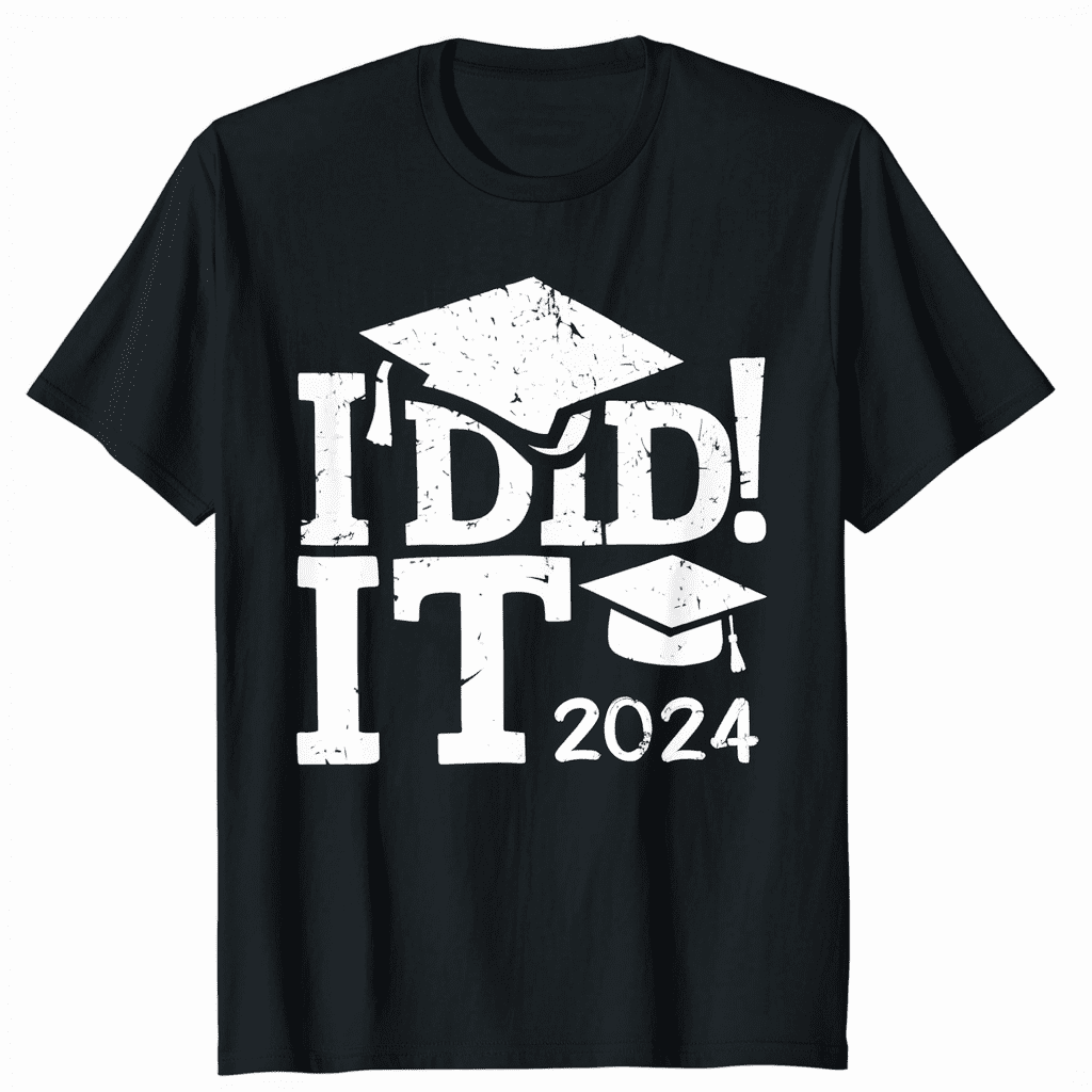 Classic 2024 Graduation Shirt Vintage Style Celebration Top