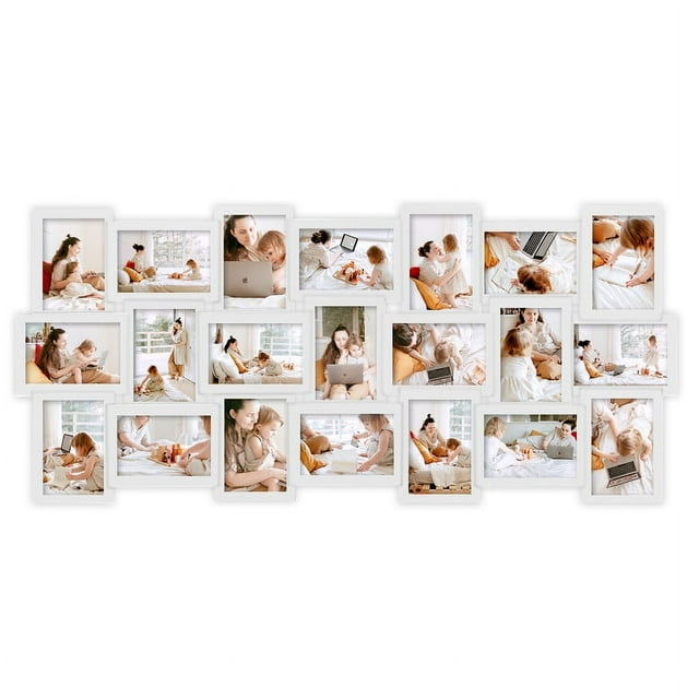 Classic 21Openings Large Horizontal Gallery Display Photo Frame, Family Collage Picture Frames