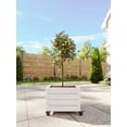 thumbnail image 1 of Classic 22" L x 18" W x 18" H Vinyl Planter with Wheels, White, 1 of 10