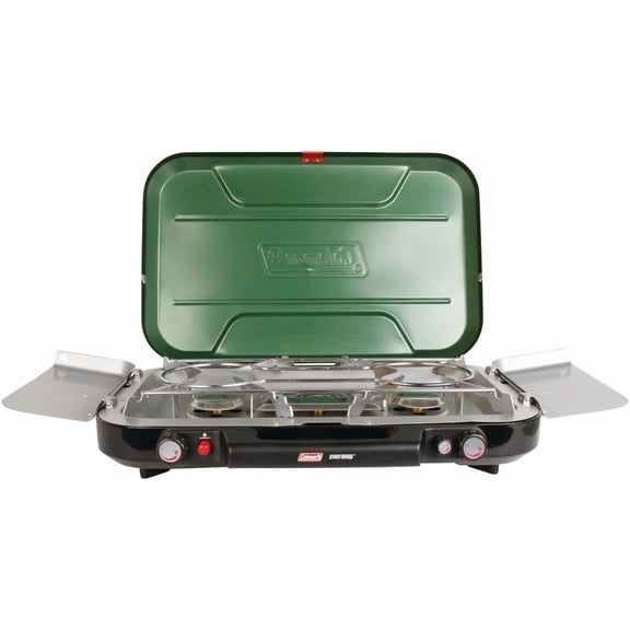 Classic 3-Burner Propane Camping Stove with InstaStart Ignition, Portable Cooktop with 3 Adjustable Burners & 28,000 BTUs of Power for Camping, Tailgating, Grilling, Hunting & More