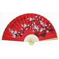 thumbnail image 1 of "Classic 35"" Oriental Feng Shui Wall Fan-Red flowers", 1 of 1
