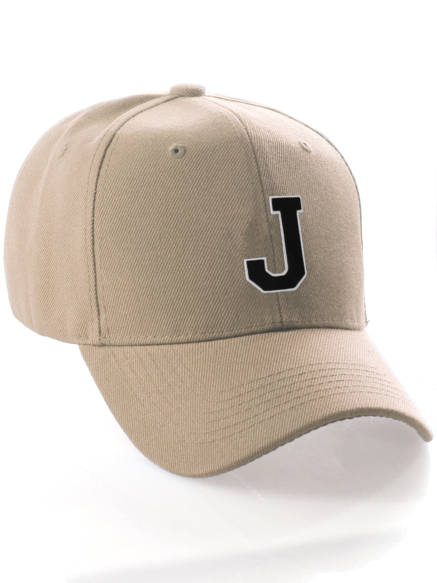 Classic 3D Raised Initial Letters A to Z Structured Baseball Hat Cap ...