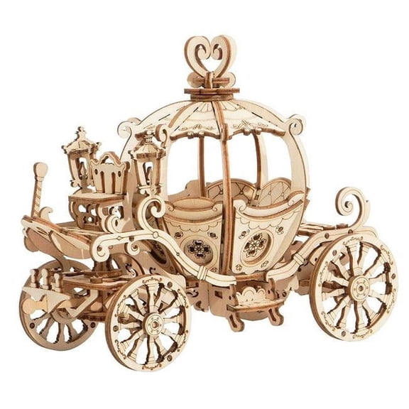 Classic 3D Wood Pumpkin Carriage & Cart Puzzles