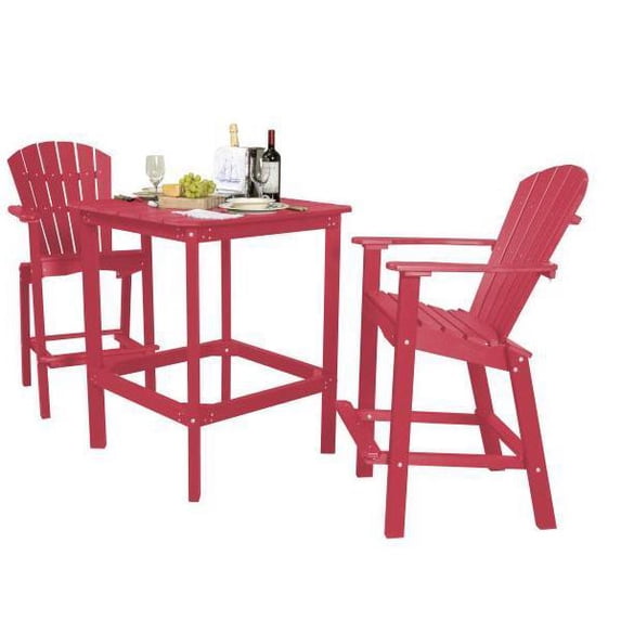 Classic 42” High Dining Table with 2 (30” High) Dining Chairs