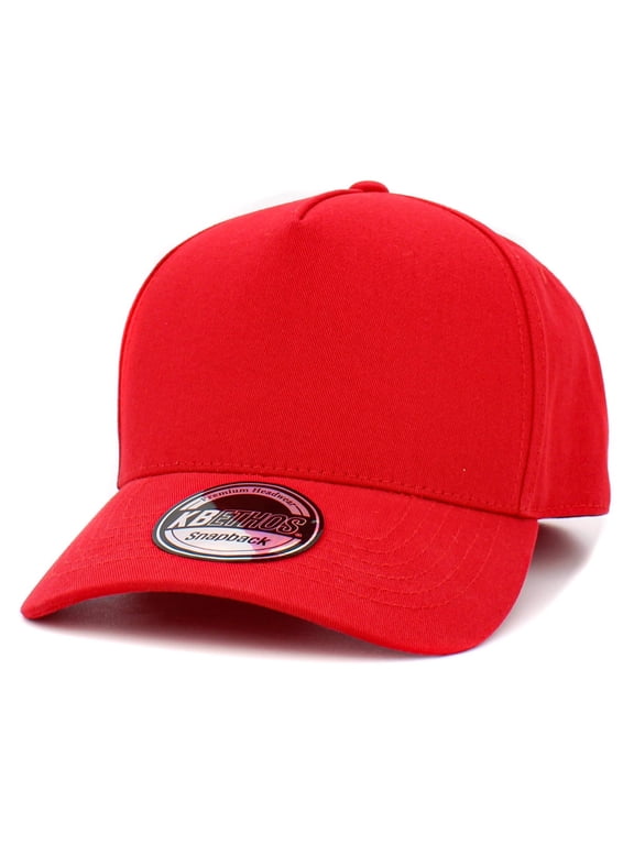 Classic 5 Panel Cotton Baseball Cap Hat Adjustable Snapback Hat
