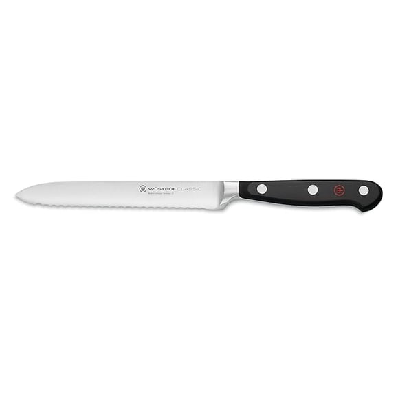 Classic 5" Serrated Utility Knife, Black