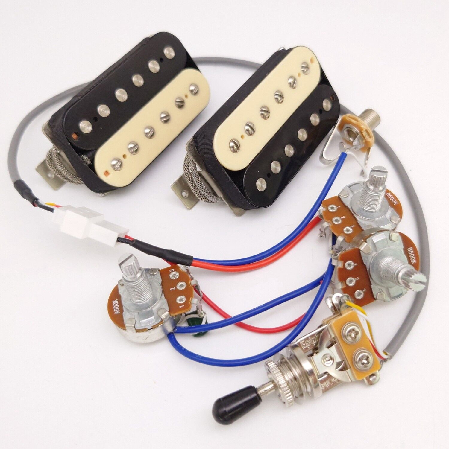 Classic 57 Guitar Humbucker Pickup Bridge&NeckAlnico 2 Pickup with Harness 2C for Gibson LP Electric Guitars Replacement Parts