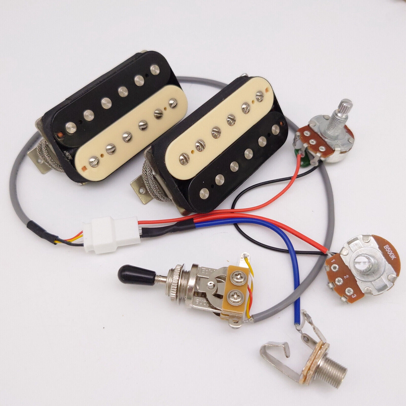 Classic 57 Guitar Humbucker Pickup Bridge&NeckAlnico 2 Pickup with Harness 2C for Gibson LP Electric Guitars Replacement Parts