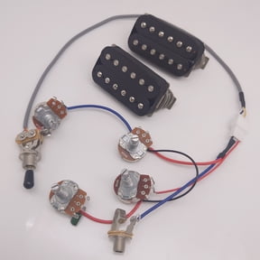 Classic 57 Guitar Humbucker Pickups Set, 2C with 2V2T Wiring Harness for Les Paul style Guitar