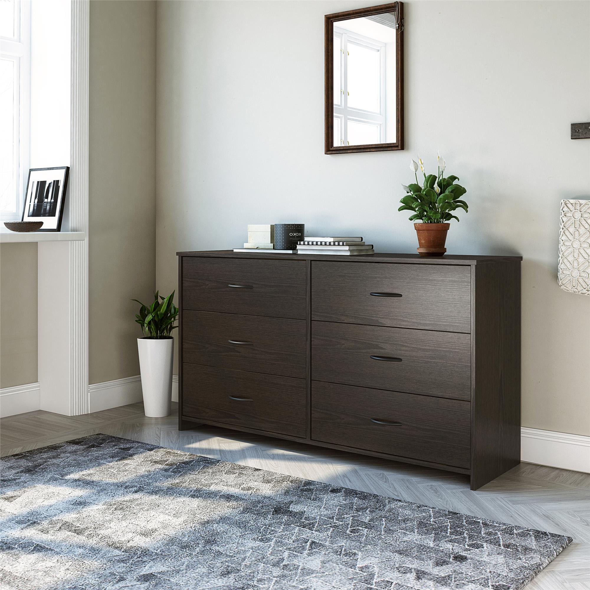 Classic 6 Drawer Dresser, Espresso - Walmart.com