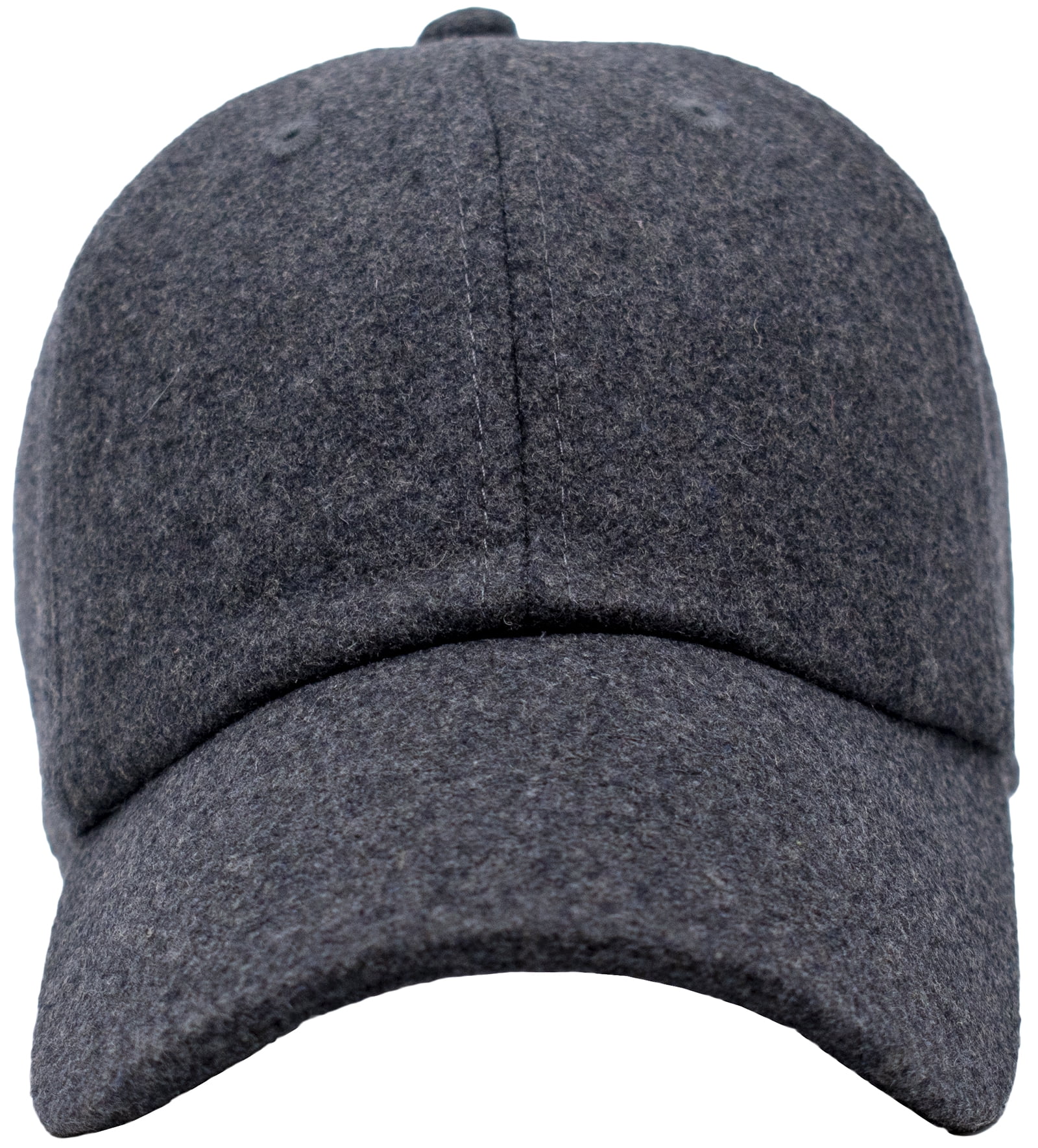 6 Panel Wool Blend Baseball Cap Adjustable Winter Dad Hat Unisex Varsity Headwear Men main image 3