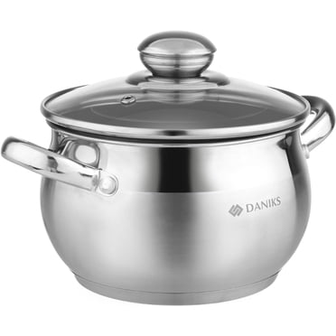 Sumeet 2 pezzi in acciaio INOX con fondo a induzione (fondo incapsulato) & induzione fornello a gas friendly contenitore set/tope/pentole con coperchi Dimensioni No. 10 & No. 11 (1 l & 1.25 l
