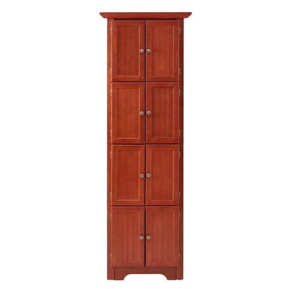 Classic 72" Tall Triangle Corner Cabinet Pantry Storage with 8 Doors and Adjustable Shelves for Bedroom Living Room Kitchen