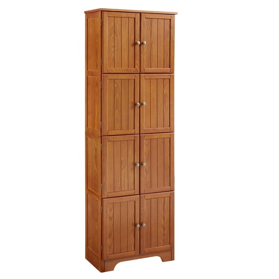 Classic 72" Tall Storage Cabinet Pantry with 8 Doors and Adjustable Shelves for Bedroom Living Room Kitchen