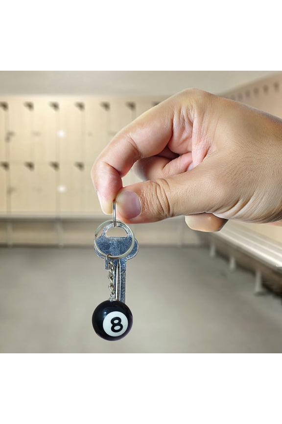 Classic 8 Ball Keychain Mini Billiard Charm Keyring Accessory for Keys Bags Purse Decorative Gift 1.0 Inch