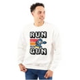 thumbnail image 1 of Classic 8-Bit Video Game Mega Man Run Unisex Plus Size Sweatshirt Brisco Brands 2X, 1 of 5