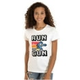thumbnail image 1 of Classic 8-Bit Video Game Mega Man Run Women's T Shirt Ladies Tee Brisco Brands S, 1 of 5