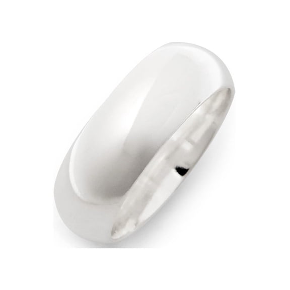 Classic 8mm Sterling Silver Wedding Band for Women and Men, Ring Sizes 5 to 13