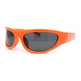 thumbnail image 1 of Classic 90s Style Sport Oval Round Plastic Sunglasses Orange - Black, 1 of 4