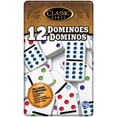 thumbnail image 1 of Classic 91 Numbered Domino Tiles  Double 12 Dominoes in Tin Can- Classic Game, 1 of 3