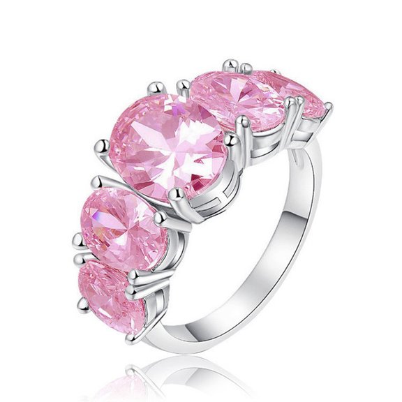 Classic 925 Sterling Silver Rings For Women With 10*9mm Oval Shape Gemstones Jewelry Gift