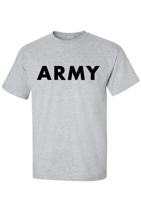 Classic "ARMY" Short Sleeve T-Shirt in sport grey