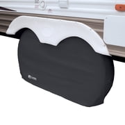 Classic Accessories Over Drive RV Dual Axle Wheel Cover, Wheels up to 27"DIA, Black, 1-Piece