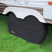 Classic Accessories OverDrive RV Dual Axle Wheel Cover, Wheels 27" - 30" Diameter, Black