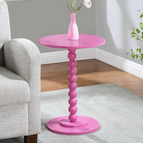 Classic Accents Venetian Islands Spindle Table in Pink Wood Finish