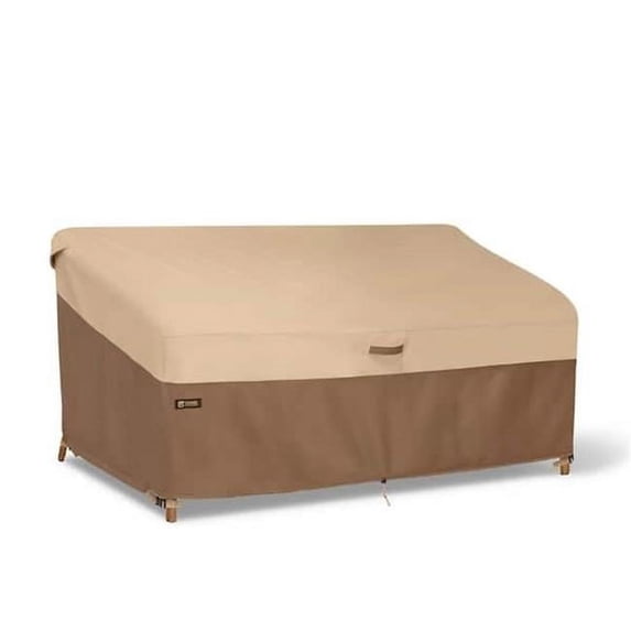Classic Accessories 104 x 40 x 31 in. Verandas Best Deep Patio Sofa with Loveseat Cover, Earth