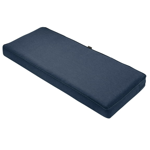 Classic Accessories Montlake FadeSafe Water-Repellent 48 x 18 x 3 Inch Outdoor Bench Cushion, Heather Indigo