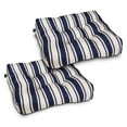 thumbnail image 1 of Classic Accessories 19 x 19 x 5 in. Thick Square Patio Seat Cushion, Navy Sedona Stripe - Pack of 2, 1 of 9