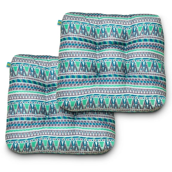 Duck Covers Water-Resistant Indoor/Outdoor Seat Cushions, 19 x 19 x 5 Inch, 2 Pack, Lilac Festival