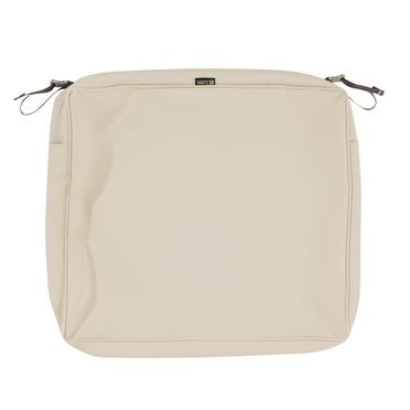 Classic Accessories 21"x19"x3" Beige Patio Cushion Slipcover, Montlake