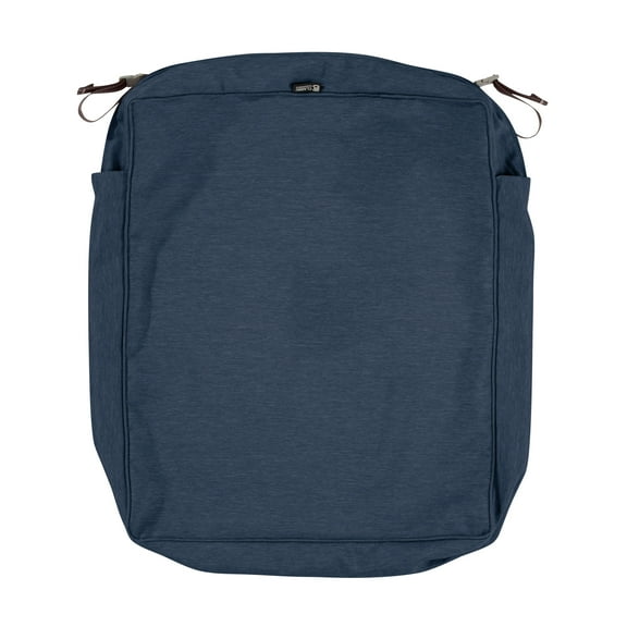 Classic Accessories 21"x19"x5" Blue Patio Cushion Slipcover, Montlake