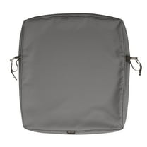 Classic Accessories 21"x23"x2" Charcoal Patio Cushion Slipcover, Montlake