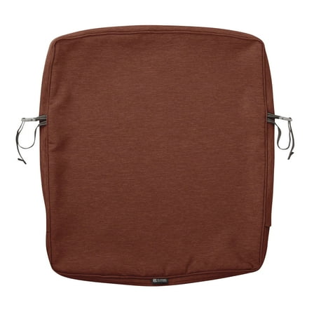 Classic Accessories 21"x23"x2" Red Patio Cushion Slipcover, Montlake