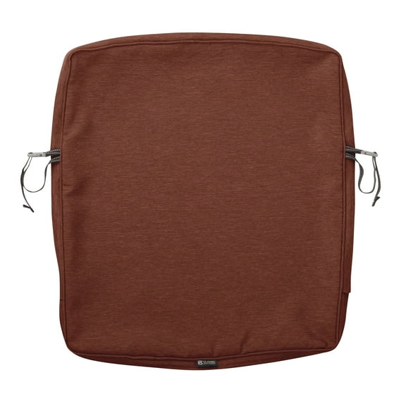 Classic Accessories 21"x23"x2" Red Patio Cushion Slipcover, Montlake