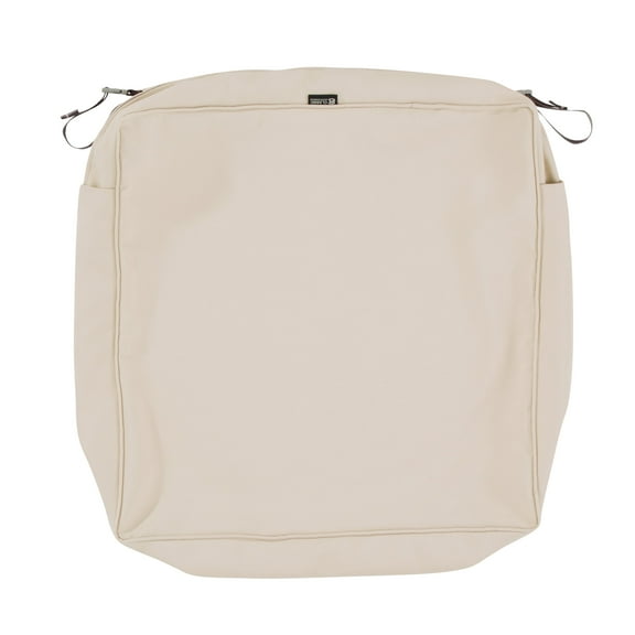 Classic Accessories 23"x23"x5" Beige Patio Cushion Slipcover, Montlake