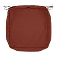 thumbnail image 1 of Classic Accessories Montlake FadeSafe Water-Resistant 25 x 25 x 5 Inch Square Patio Dining Seat Cushion Cover, Heather Henna, 1 of 14