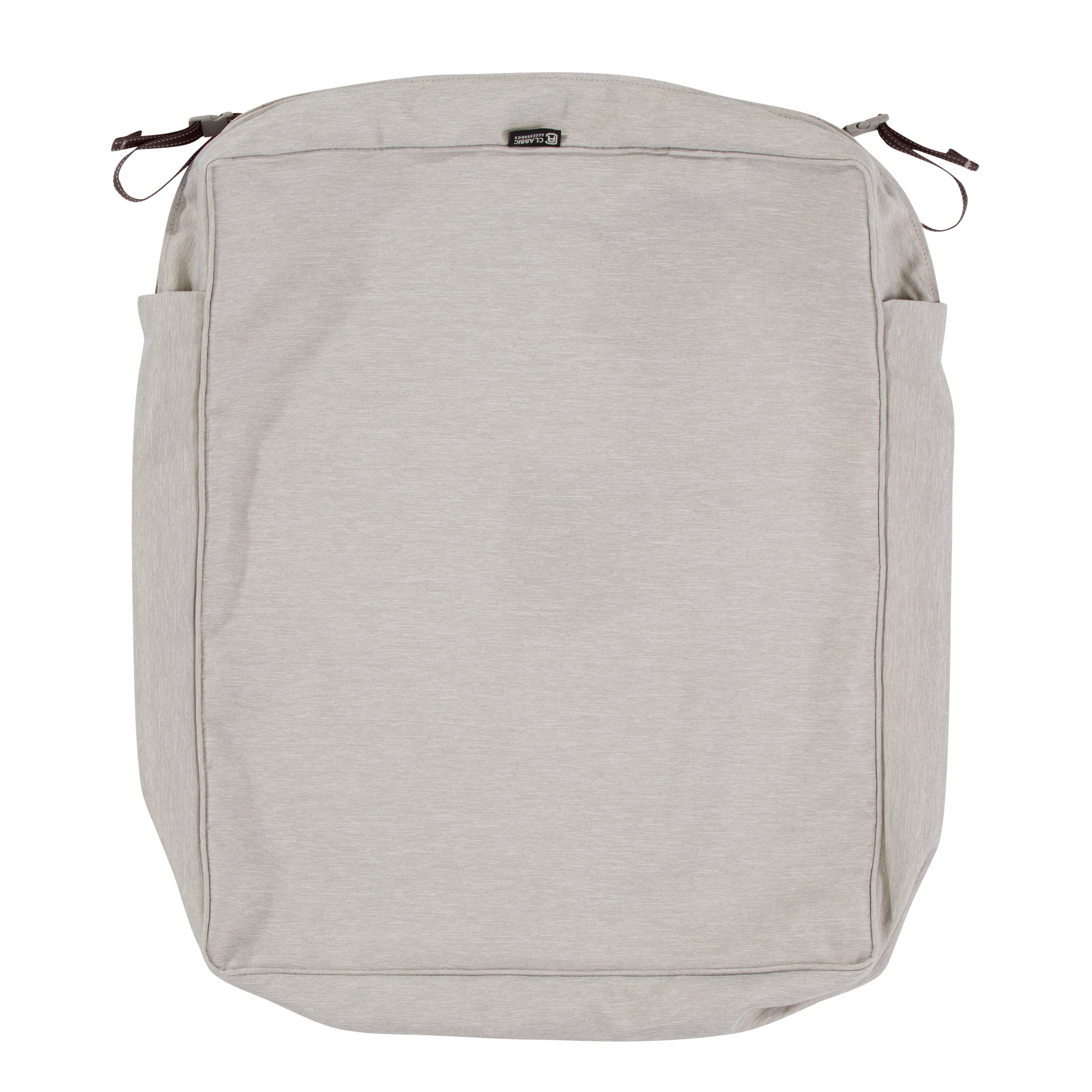 Classic Accessories 25"x27"x5" Grey Patio Cushion Slipcover, Montlake