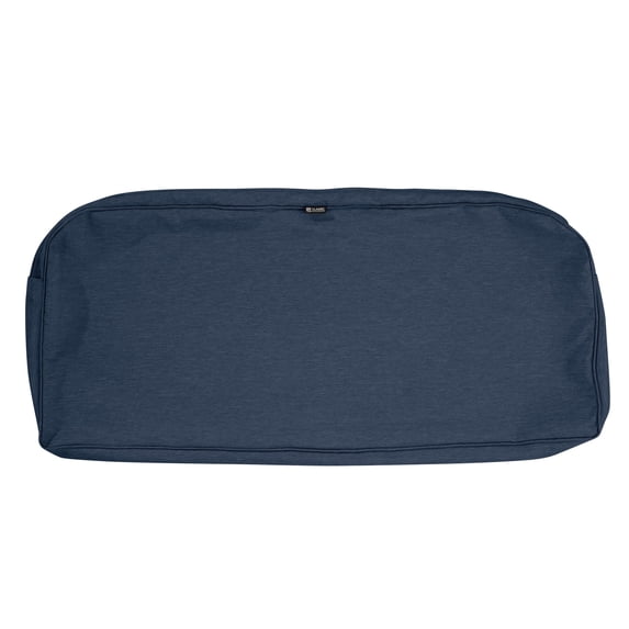 Classic Accessories 41"x18"x3" Blue Patio Cushion Slipcover, Montlake