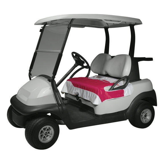 Classic Accessories Fairway Golf Cart Seat Blanket, Perfect Pink/Silver Shot