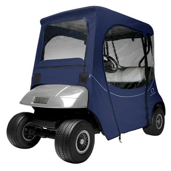 Classic Accessories Fairway Short Roof E-Z-Go FadeSafe Golf Cart Enclosure - Navy