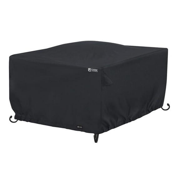 Classic Accessories  Fire Pit Table Cover - Square, Black, 42 In.