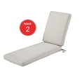 thumbnail image 1 of Classic Accessories Montlake Chaise Cushion Foam & Slip Cover, Heather Grey, 72x21x3 Thick ( Pack of 2 ), 1 of 2