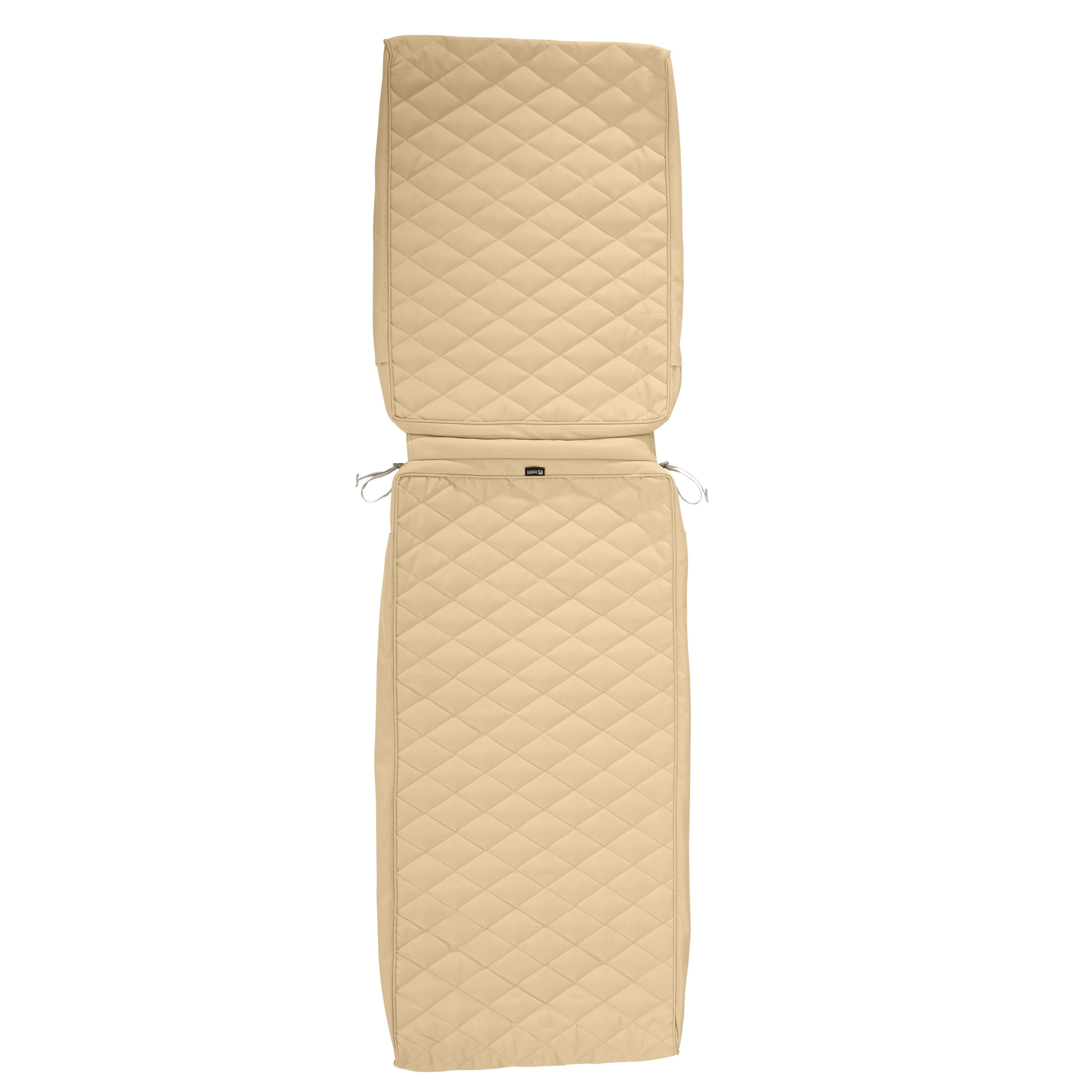 Chamomile Quilted Outdoor Chaise Lounge Cushion Cover, 72" x 21"
