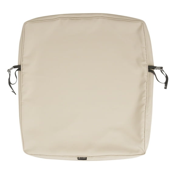 Classic Accessories Montlake FadeSafe Rectangular Patio Lounge Seat Cushion Slip Cover - 5" Thick - Heavy Duty Outdoor Patio Cushion with Water Resistant Backing, 25"W x 27"D x 5"T