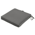 thumbnail image 1 of Classic Accessories Montlake FadeSafe Square Patio Dining Seat Cushion - 2" Thick - Heavy Duty Outdoor Patio Cushion with Water Resistant Backing, Light Charcoal Grey, 20"W x 20"D x 2"T, 1 of 9